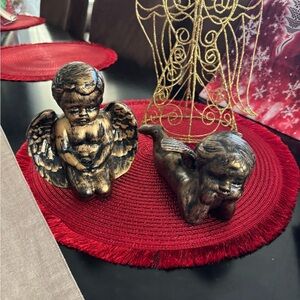 Source Unknown Bronze Cherub Figurines